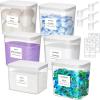 imageLifewit 31 Laundry Pods Container ampamp Dryer Sheet Holder Large Powder Detergent Dispenser Storage Jars Laundry Room Containers for Scent Booster Beads with Pop up Lids Labels and Scoop6
