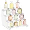 imageLifewit 4 Tier Clear Display Riser Stand Toolfree Assembly Plastic Organizers for Figures Cupcake Perfume Dessert Desktop Display Stand for Organize and Decoration 9 Inch 1Pack9inch 1 pack