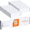 imageLifewit 5 Pack Drawer Dividers 4quot High 1117quot Adjustable Dresser Drawer Organizers for Clothes Expandable Dresser Separators in BedroomBathroomKitchenVanityOffice Organization and Storage White20