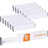 imageLifewit 5 Pack Drawer Dividers 4quot High 1117quot Adjustable Dresser Drawer Organizers for Clothes Expandable Dresser Separators in BedroomBathroomKitchenVanityOffice Organization and Storage White12