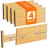 imageLifewit 6 Pack 6quot Deep Bamboo Drawer Dividers 13165quot Expandable Drawer Organisers for Clothes Adjustable Dresser Drawer Divider Clothing Drawers Separators for Dresser Bedroom Bathroom Office4