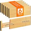 imageLifewit 6 Pack Dresser Drawer Dividers 5quot High 125155quot Bamboo Drawer Dividers for Clothes Expandable Drawers Organizer Adjustable Drawers Separators for Dresser Bedroom Bathroom Office6