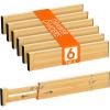 imageLifewit 8 Pack Drawer Dividers Bamboo 24quot High 1622quot Adjustable Drawer Organizers for Clothes Wooden Dresser Separators in BedroomBathroomKitchenFridgeOffice Organization and Storage6