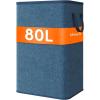 imageLifewit 80L Large Tall Laundry Hamper Collapsible Laundry Basket with Handles Foldable Clothes Hampers for Laundry Portable Dirty Clothes Hamper for Dorm College Bedroom Bathroom Light GrayDark Blue