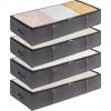 imageLifewit 90L 4 Pack Under Bed Storage Containers Large Capacity Blanket Storage Bags with Reinforced Handle Organization and Storage for Comforters Sheets Clothes Bedroom College Dorm GreyGray