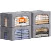 imageLifewit Clothes Storage Bins with Metal Frame Stackable Storage Box Foldable Clothing Storage Bins with Lids 40L Storage Bags Fabric Box Organizer with Clear Window Zippers Sturdy Handles 4 Pack4