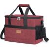 imageLifewit Cooler Bag 305060 Cans Collapsible and Insulated Large Lunch Bag Leakproof Soft Cooler Portable Tote for CampingBBQFamily Outdoor ActivitiesBurgendy