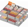 imageLifewit Drawer Organizer Clothes for Closet 16 Pack 3 Sizes Underwear Wardrobe Drawer Dividers Fabric Foldable Dresser Storage Organizer Bins for Sock Bra Lingerie Undies GreyDove Gray