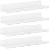 imageLifewit Floating Shelves for Wall 6 Pack 15quot Clear Acrylic Shelf Room Decor for BookFiguresPhotoMakeup in Bathroom Book Shelf Living Room Bedroom Kitchen Storage and OrganizationWhite