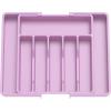 imageLifewit Large Silverware Drawer Organizer Expandable Utensil Tray for Kitchen BPA Free Flatware and Cutlery Holder Adjustable Plastic Storage for Spoons Forks Knives Large BlackPurple