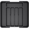 imageLifewit Large Silverware Drawer Organizer Expandable Utensil Tray for Kitchen BPA Free Flatware and Cutlery Holder Adjustable Plastic Storage for Spoons Forks Knives Large BlackBlack