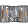 imageLifewit Large Utensil Organizer for Kitchen Drawer Expandable 214 to 36 Inches Wide Adjustable Cooking Silverware Tray Bamboo Cutlery Flatware Holder Spatula Tool Gadget Storage Divider NaturalGray