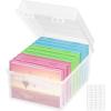 imageLifewit Photo Storage Box 5x7 Photo Case 9 pcs Inner Photo Storage Containers Black Photo Boxes Seed Organizer Craft Storage Box for Cards Pictures Stamps Office Supplies with 1 Sheet Label StickerMulticolor
