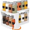 imageLifewit Spice Rack Organizer for Cabinet Slide ampamp Rotate Spice Organizer Double 3tier Adjustable Shelves with Fence ampamp NonSkid Pad Seasoning Medicine Organization 92quot H x 61quot W x 114quot D White