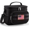 imageLifewit Tactical Lunch Box for Men Insulated Lunch Bag 9L 12Can BlackBlack