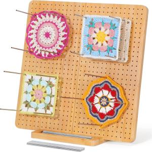 imageLifewit 118quot Crochet Blocking Board with 20 Pegs Bamboo Granny Square Blocking Board for Knitting and Crochet Projects Blocking Mats for Crocheting Crocheting Accessories Gifts for Crocheters144
