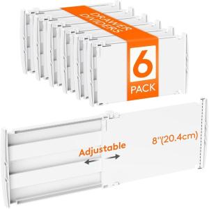 imageLifewit 4 Pack Deep Drawer Dividers 8quot High 138225quot Adjustable Dresser Drawer Divider Plastic Drawer Organizer for Clothes Tall Drawers Separators for Dresser Kitchen Bedroom Bathroom Office6