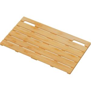 imageLifewit Bamboo Bath Mat for Non Slip 1 Pcs 21x142 inches Foldable Wooden Shower Mat Waterproof Bamboo Floor Mat for Bathroom Sauna Spa Pool Indoor Outdoor Use WoodWood