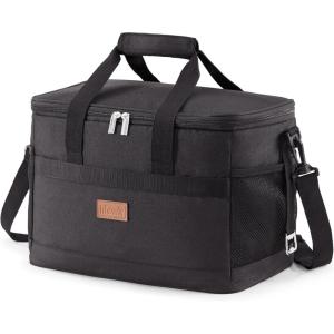 imageLifewit Cooler Bag 305060 Cans Collapsible and Insulated Large Lunch Bag Leakproof Soft Cooler Portable Tote for CampingBBQFamily Outdoor ActivitiesBlack