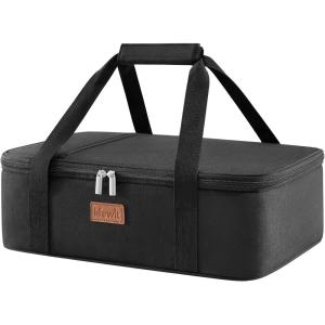 imageLifewit Insulated Casserole Carrier for Hot or Cold Food Casserole Dish Carrying Case Lasagna Holder for Potluck PartiesPicnicCookouts Fits 9quotx13quot Baking Dish GreyBlack