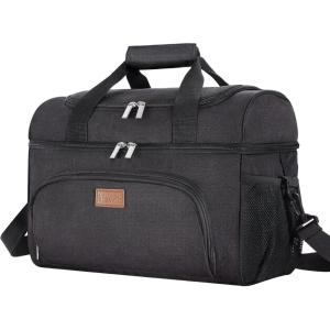 imageLifewit Insulated Cooler Bag 3248 Can Large Leakproof Beach Cooler Lightweight Portable Double Layer SoftSided Travel Ice Chest for Camping Kayaking Road Trips Grocery ShoppingBlack