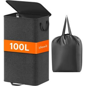 imageLifewit Large Collapsible Dirty Clothes Basket 1LBlack