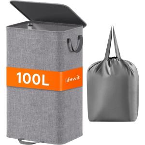 imageLifewit Large Collapsible Dirty Clothes Basket 1LGray