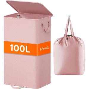 imageLifewit Large Collapsible Dirty Clothes Basket 1LPink
