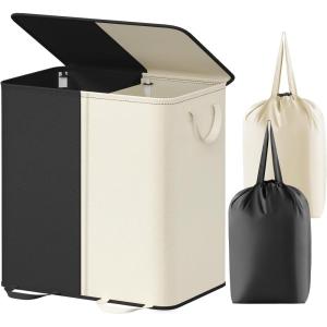imageLifewit Large Collapsible Dirty Clothes Basket 1LWhiteblack