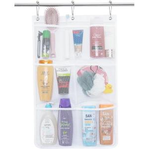imageLifewit Mesh Shower Caddy 7 Pockets Hanging Shower Organizer with Quick Drying Mesh Portable Space Saving Bathroom Organizer to Hold Soap Shampoo and Cruise Ship Essentials White 2 Pack1