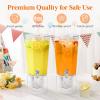imageLifewit 1 Gallon Drink Dispensers for Parties 2 Pcs in 1 Package 4L Plastic Beverage Containers with Stand for JuiceTeaSodaWater Clear Ice Lemonade Dispensers with Lid ampamp Leakproof Spigot3
