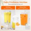 imageLifewit 1 Gallon Drink Dispensers for Parties 2 Pcs in 1 Package 4L Plastic Beverage Containers with Stand for JuiceTeaSodaWater Clear Ice Lemonade Dispensers with Lid ampamp Leakproof Spigot3