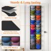 imageLifewit 1 Pack Over The Door Hat Organizer for Baseball Caps 24 Clear Deep Pockets Hat Rack Stand with 3 Hooks Hanging Hat Storage Cap Holder Hat Hanger for Protection and Display2