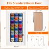 imageLifewit 1 Pack Over The Door Hat Organizer for Baseball Caps 24 Clear Deep Pockets Hat Rack Stand with 3 Hooks Hanging Hat Storage Cap Holder Hat Hanger for Protection and Display2