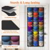 imageLifewit 1 Pack Over The Door Hat Organizer for Baseball Caps 24 Clear Deep Pockets Hat Rack Stand with 3 Hooks Hanging Hat Storage Cap Holder Hat Hanger for Protection and Display1