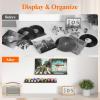 imageLifewit 15quot x 12quot Floating Shelves for Vinyl Record 6 Pack Clear Wall Shelves for Nail PolishBookPictureMakeup Acrylic Display Shelf Organizer for Bedroom Living Room Bathroom Room DecorBlack