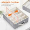 imageLifewit 2 Pcs Champagne Flute Storage Box with Dividers Stackable Cationic Hard Shell Stemware Containers with 12 Cells Foldable Dustproof Glassware Organizer Case for Moving Light Grey2