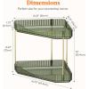 imageLifewit 2Tier Corner Bathroom Counter Organizer Plastic Makeup Skincare Organizers Storage Countertop Sink Vanity Trays Perfume Cosmetic Shelf in Bedroom Dresser Kitchen ClearGreen