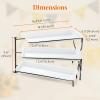imageLifewit 3 Tier Serving Tray 12quot x 65quot White Plastic Tiered Food Serving Platters Tiered Tray Stand for Party with Black Collapsible Metal Stand Dessert Display Stands for Cookies Crackers14 x 65