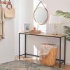 imageLifewit 394 Inch Console Table Narrow Sofa Table with Metal Frame for Living Room Industrial Entryway Table for Hallway Entrance Office Corridor Behind Sofa Grey OakLight Oak