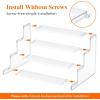 imageLifewit 4 Tier Clear Display Stand Risers 12 Inch Display Shelf for Cupcake Perfumes Desserts Figurines Toolfree Assembly Organizer and Decor for Bedroom Bathroom Party 1 Pack12inch  2Pack