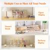 imageLifewit 4 Tier Clear Display Stand Risers 12 Inch Display Shelf for Cupcake Perfumes Desserts Figurines Toolfree Assembly Organizer and Decor for Bedroom Bathroom Party 1 Pack12inch  3Pack
