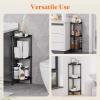 imageLifewit 4 Tier Floor Standing Shower Caddy Corner Plastic Bathroom Organizer Shelf Rack for Storage Shampoo Body Wash Care Skincare BlackBlack