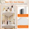 imageLifewit 4 Tier Floor Standing Shower Caddy Corner Plastic Bathroom Organizer Shelf Rack for Storage Shampoo Body Wash Care Skincare BlackWhite