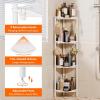 imageLifewit 4 Tier Floor Standing Shower Caddy Corner Plastic Bathroom Organizer Shelf Rack for Storage Shampoo Body Wash Care Skincare BlackWhite