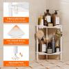 imageLifewit 4 Tier Floor Standing Shower Caddy Corner Plastic Bathroom Organizer Shelf Rack for Storage Shampoo Body Wash Care Skincare BlackWhite
