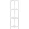 imageLifewit 4 Tier Floor Standing Shower Caddy Corner Plastic Bathroom Organizer Shelf Rack for Storage Shampoo Body Wash Care Skincare BlackWhite