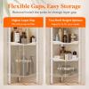imageLifewit 4 Tier Floor Standing Shower Caddy Corner Plastic Bathroom Organizer Shelf Rack for Storage Shampoo Body Wash Care Skincare BlackWhite