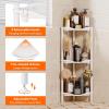 imageLifewit 4 Tier Floor Standing Shower Caddy Corner Plastic Bathroom Organizer Shelf Rack for Storage Shampoo Body Wash Care Skincare BlackWhite