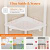 imageLifewit 4 Tier Floor Standing Shower Caddy Corner Plastic Bathroom Organizer Shelf Rack for Storage Shampoo Body Wash Care Skincare BlackWhite